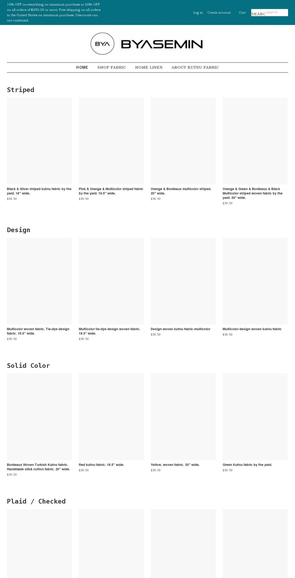byasemin.com shopify website screenshot
