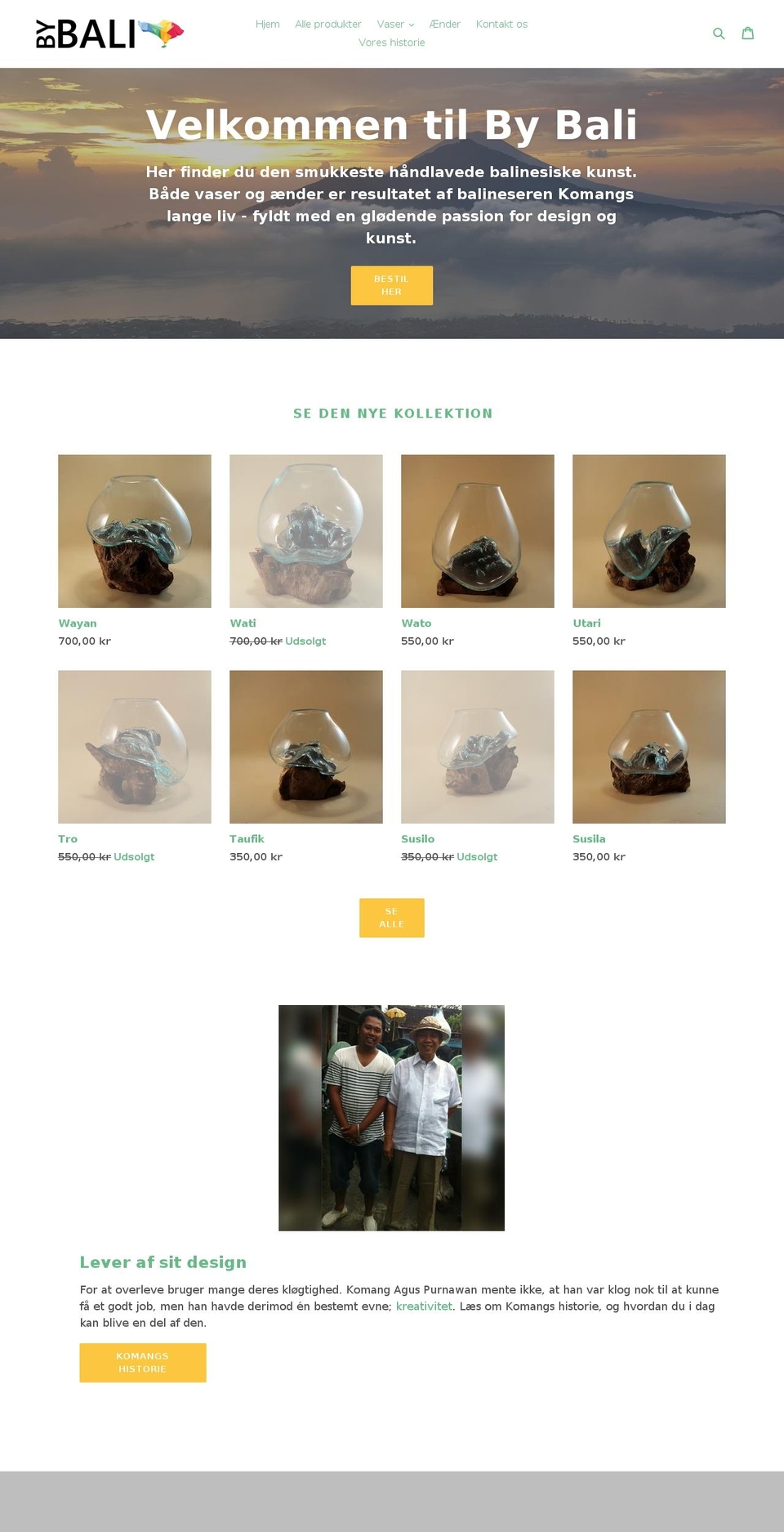 bybali.dk shopify website screenshot