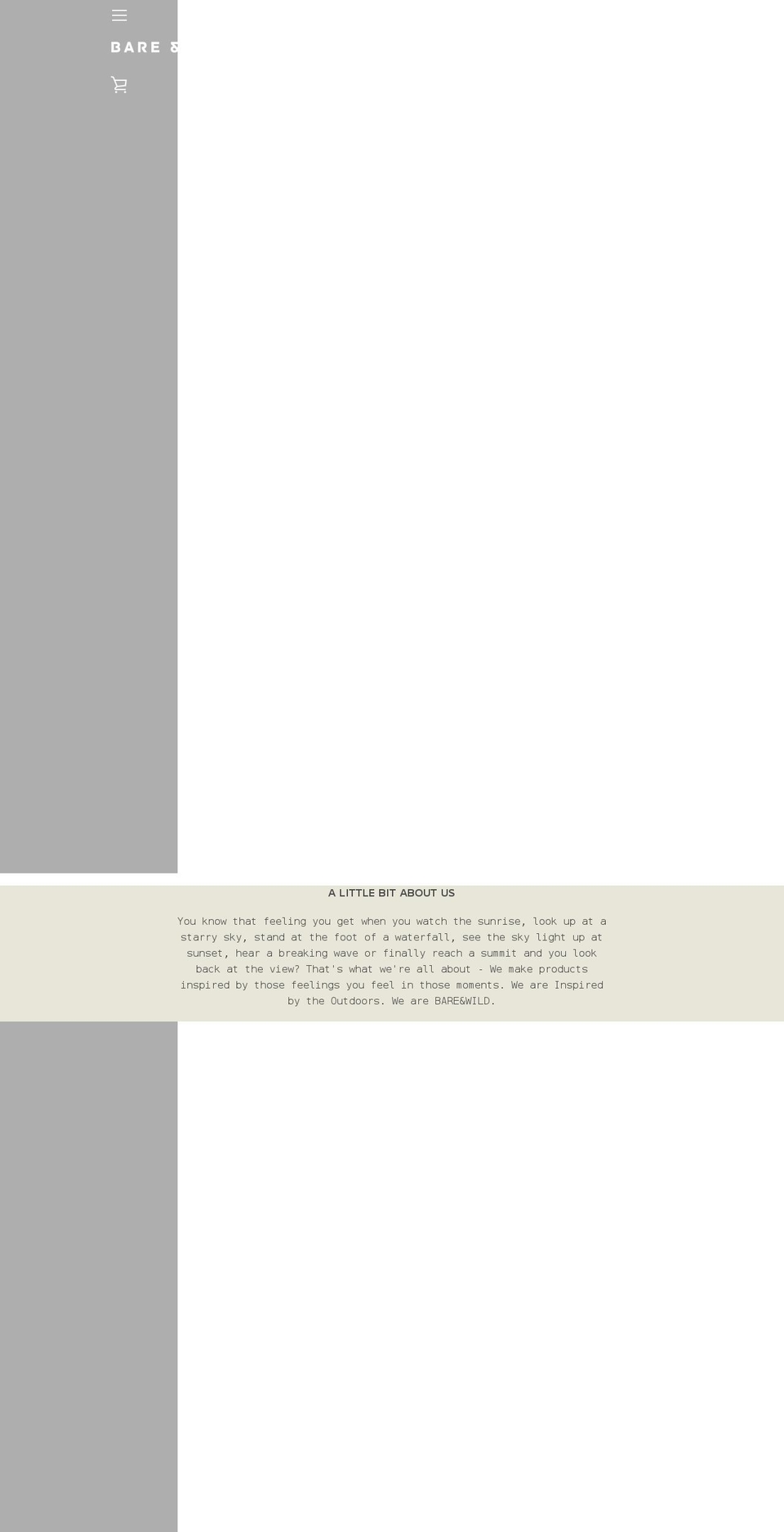 bybareandwild.com shopify website screenshot