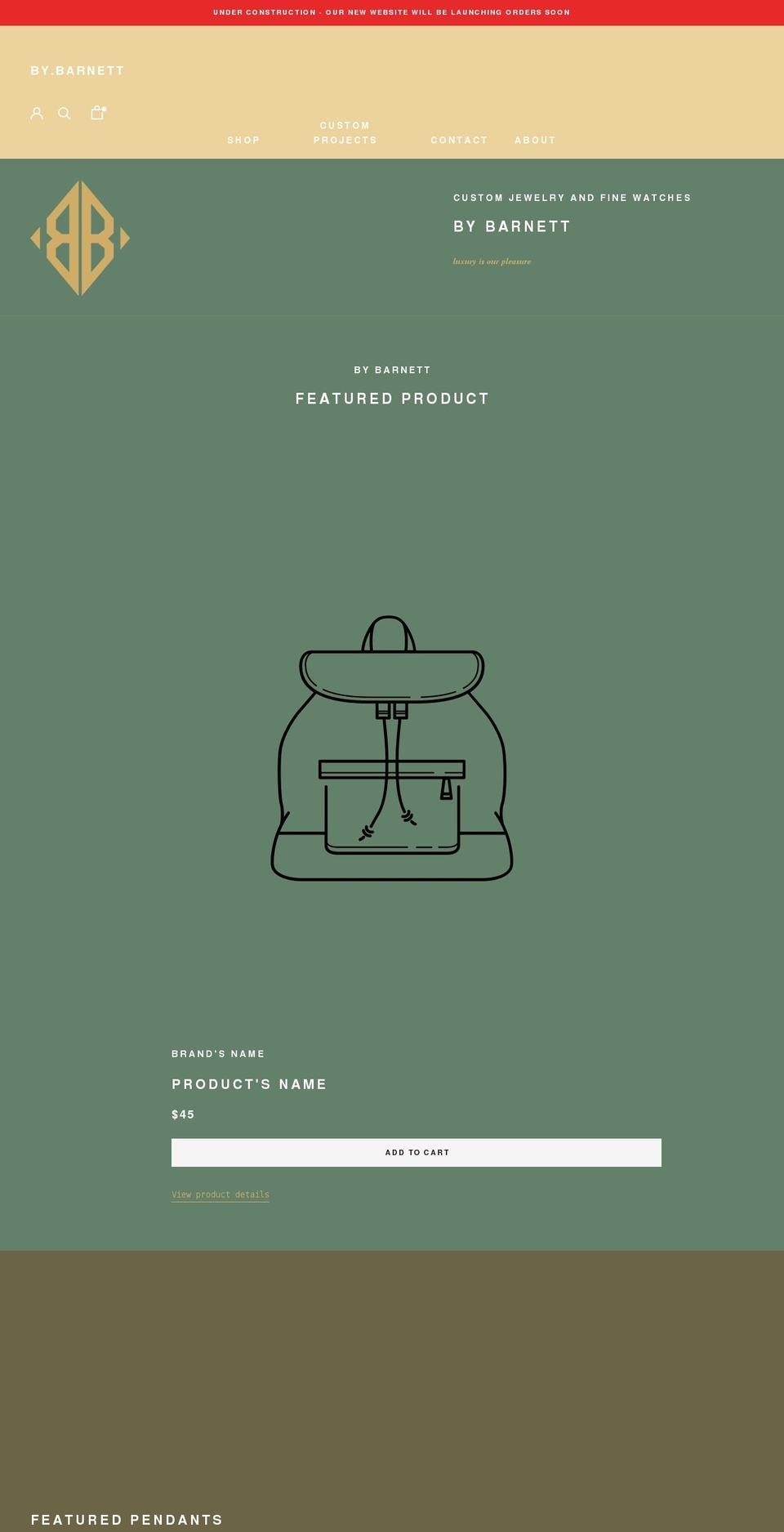 bybarnett.com shopify website screenshot