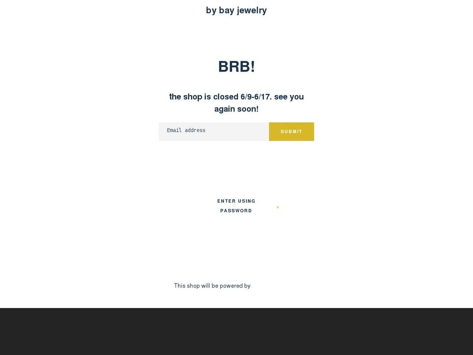 bybayjewelry.com shopify website screenshot