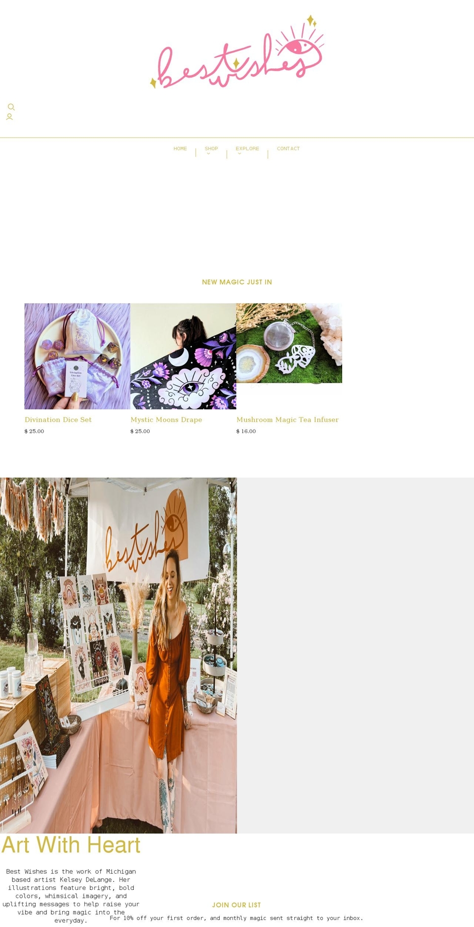 bybestwishes.com shopify website screenshot