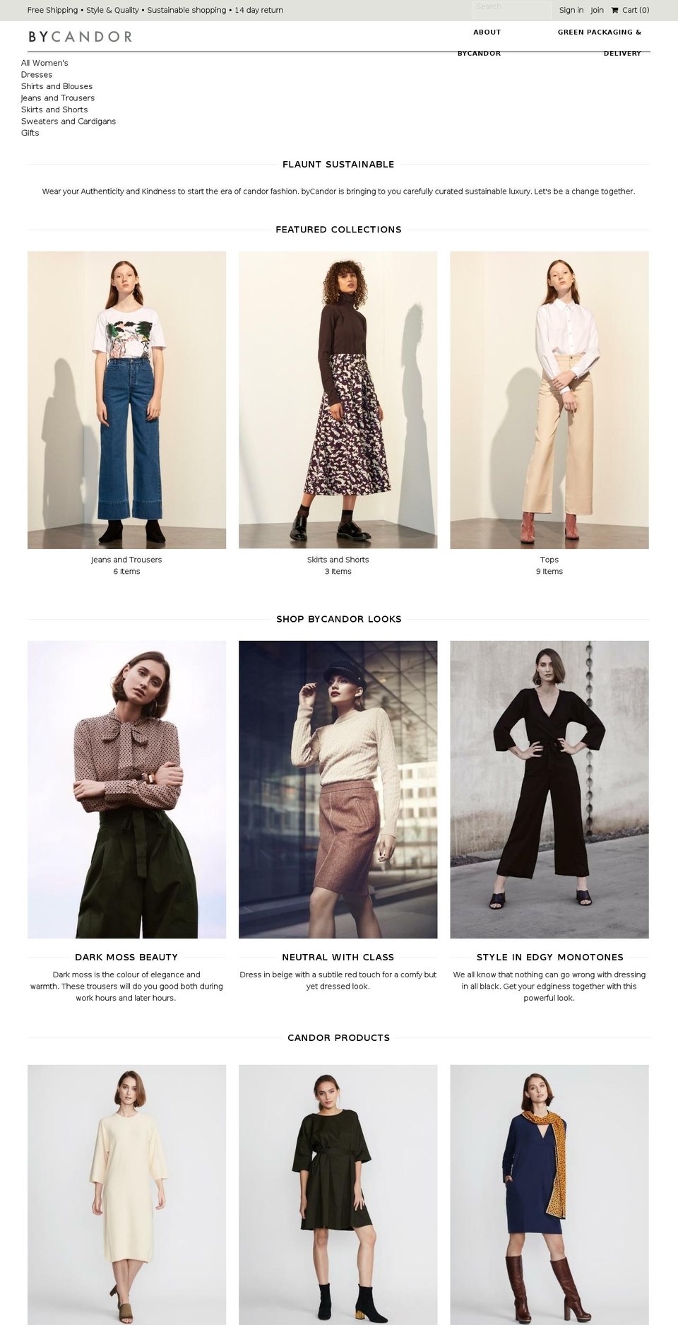 bycandor.com — Shopify storefront screenshot