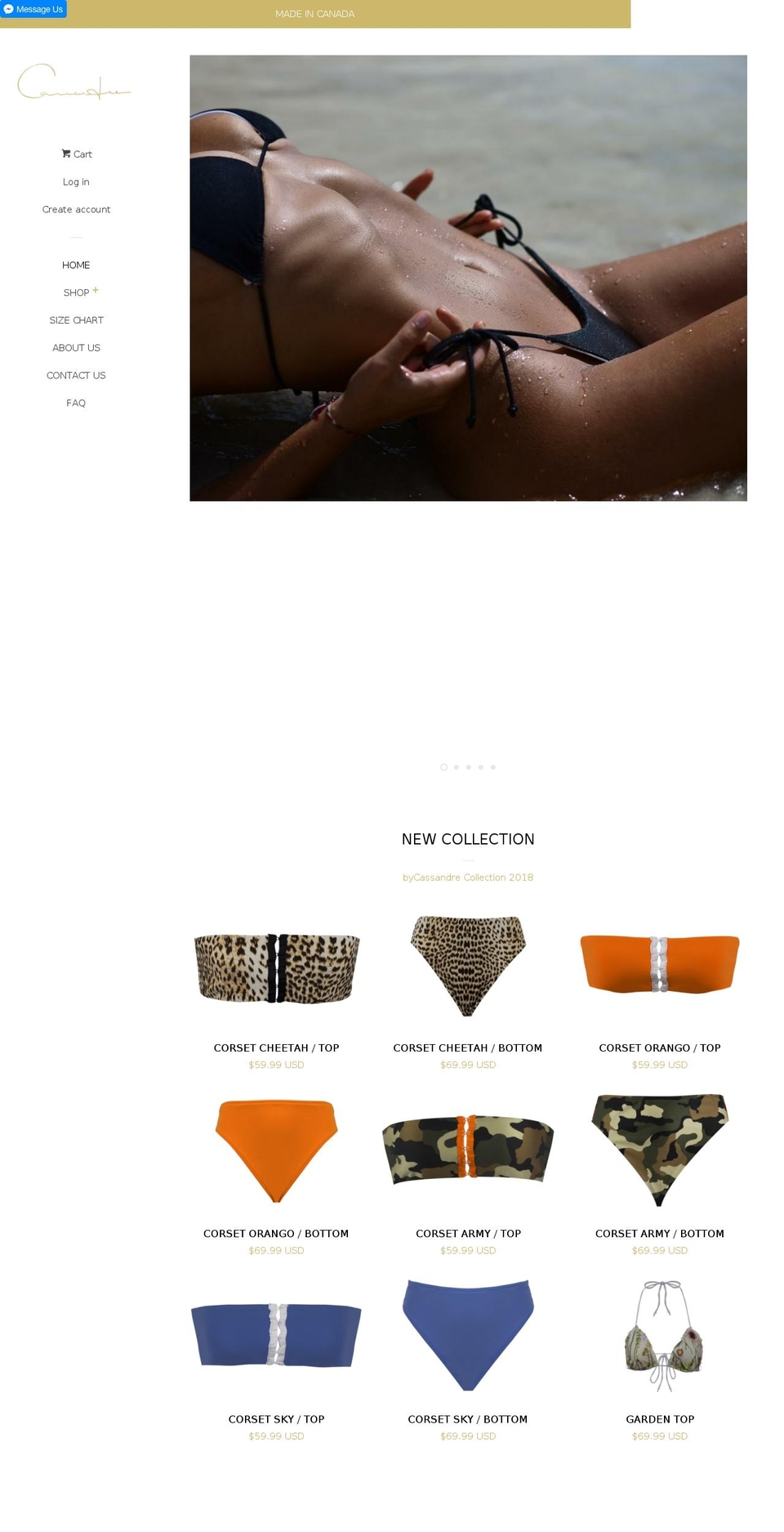 bycassandre.com shopify website screenshot