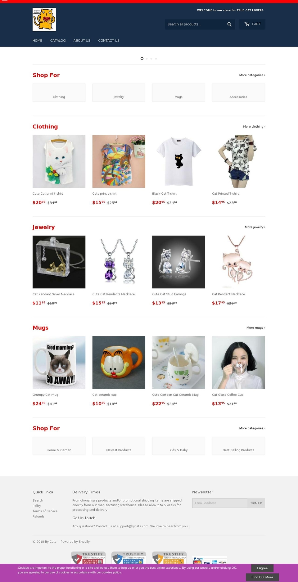 bycats.com shopify website screenshot