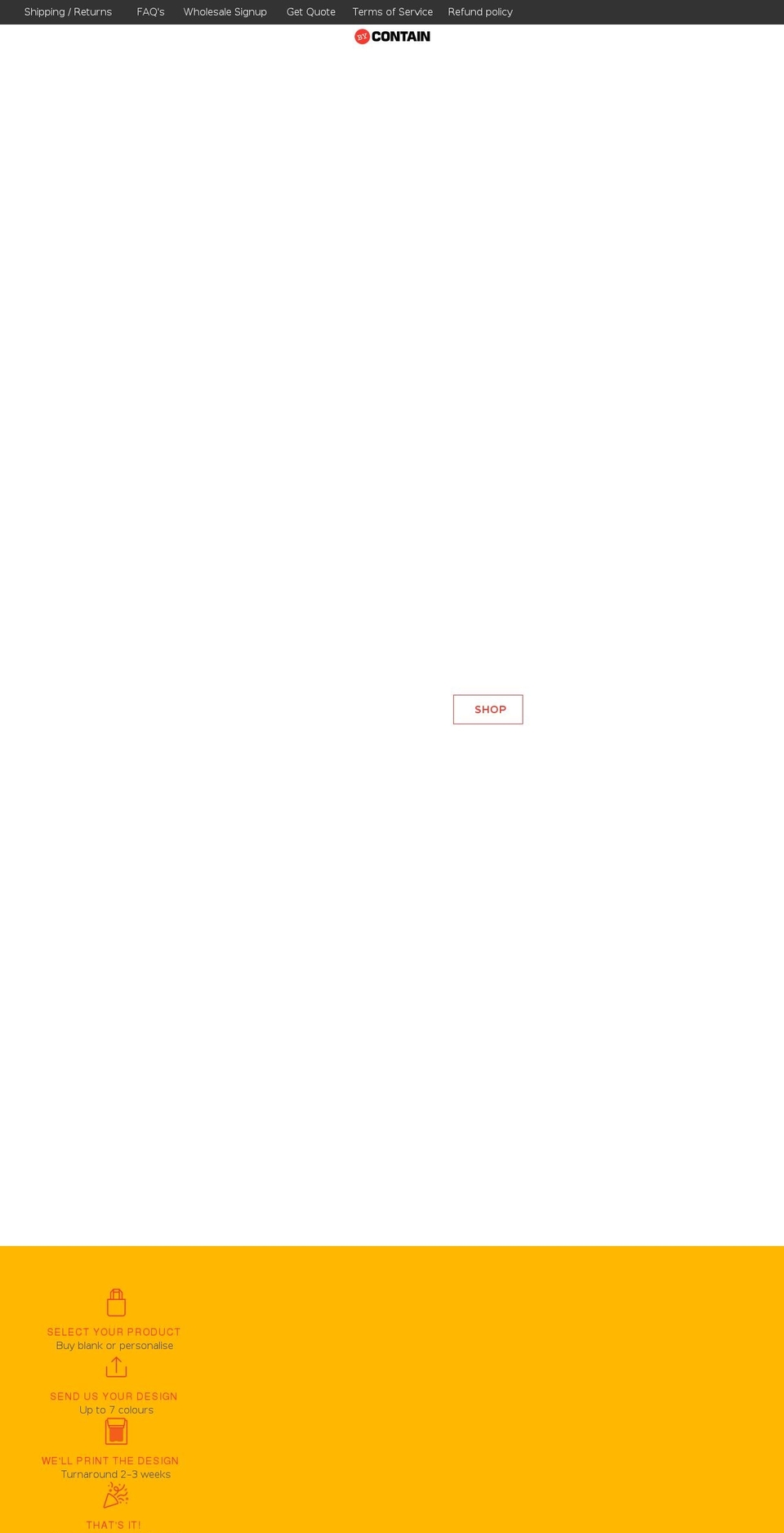 bycontain.com shopify website screenshot