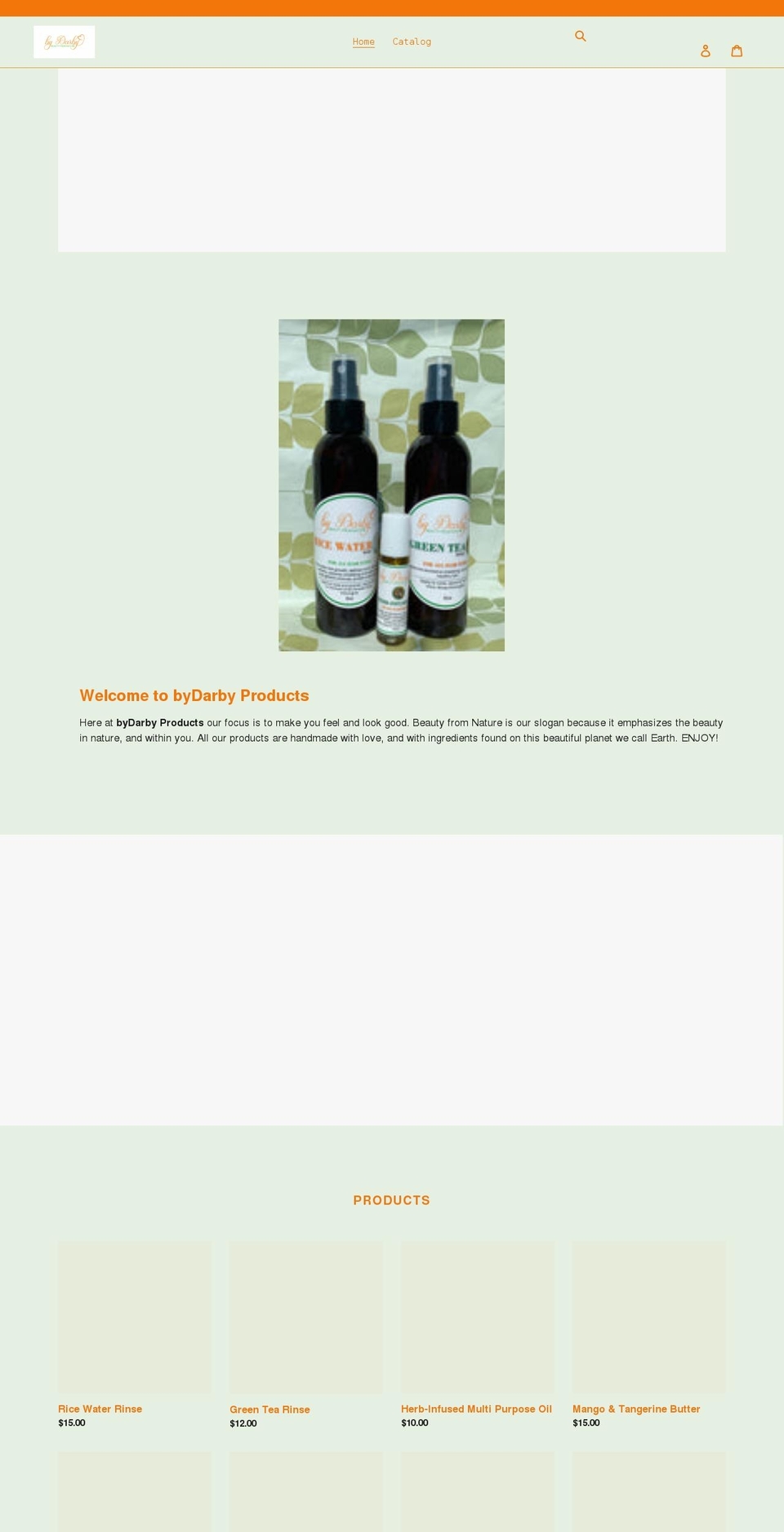 bydarbyproducts.com shopify website screenshot