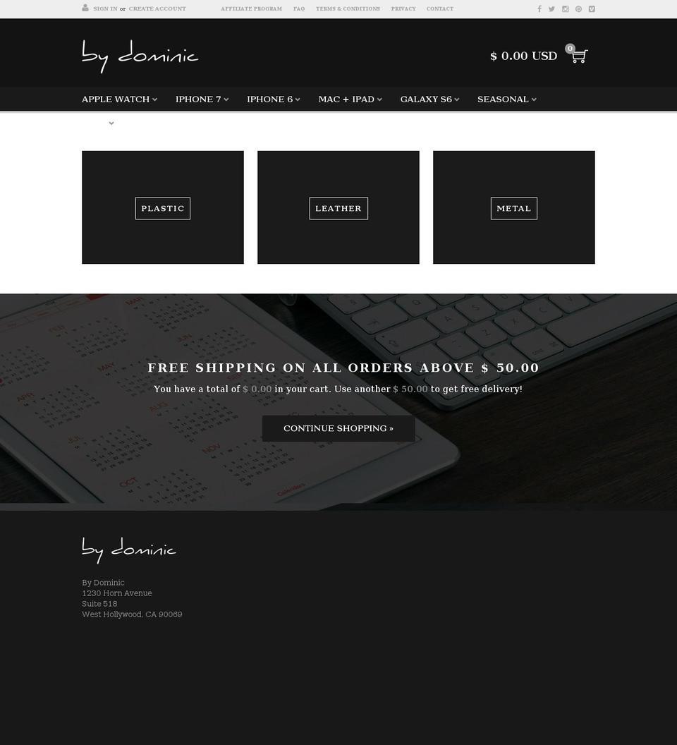 bydominic.com shopify website screenshot