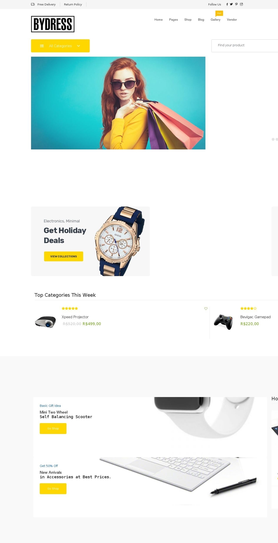 bydress.com.br shopify website screenshot