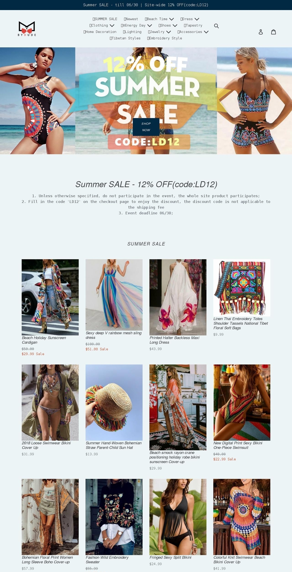 bydude.com shopify website screenshot