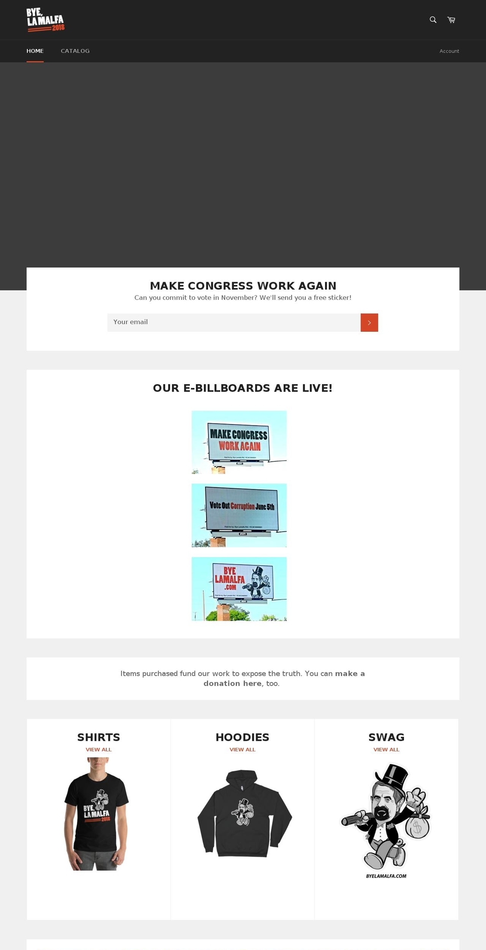 byelamalfa.com — Shopify storefront screenshot