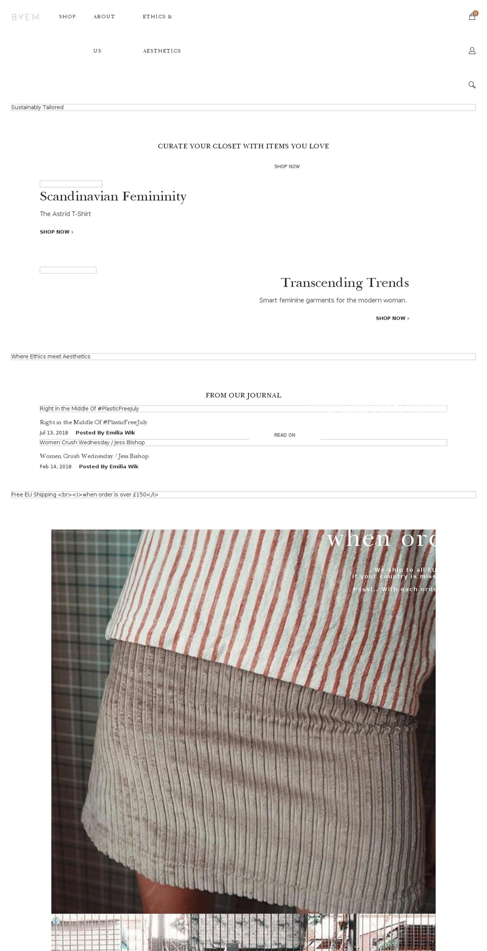 byem.com shopify website screenshot