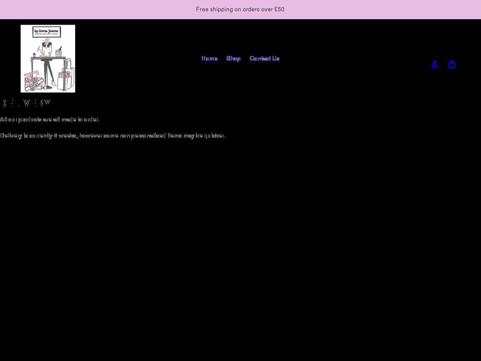 byemmajoanne.co.uk shopify website screenshot