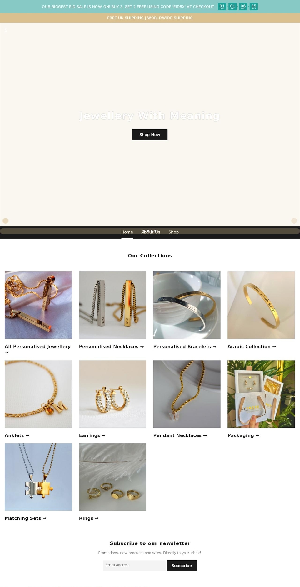 byencee.com shopify website screenshot
