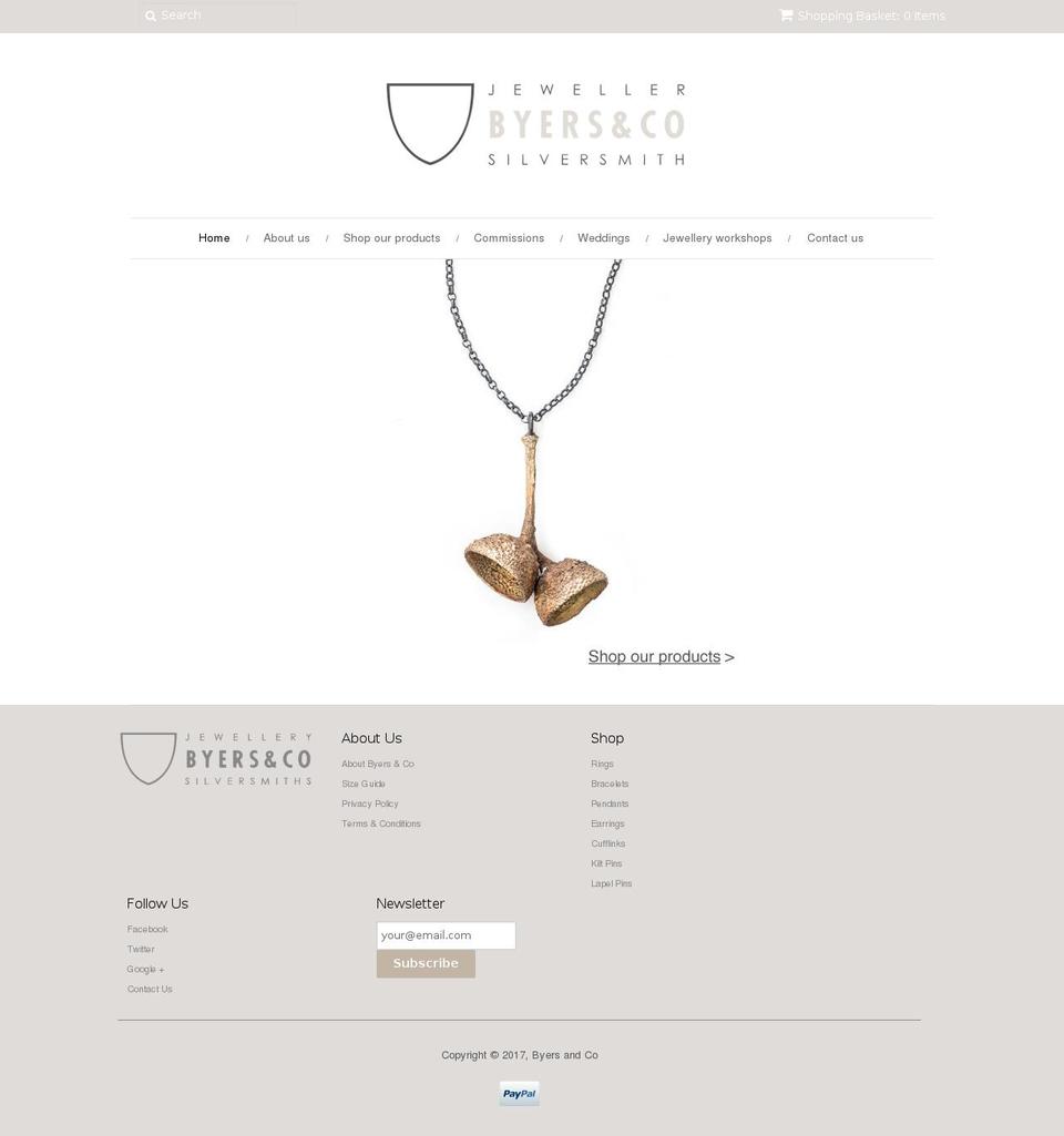 byersandco.com shopify website screenshot