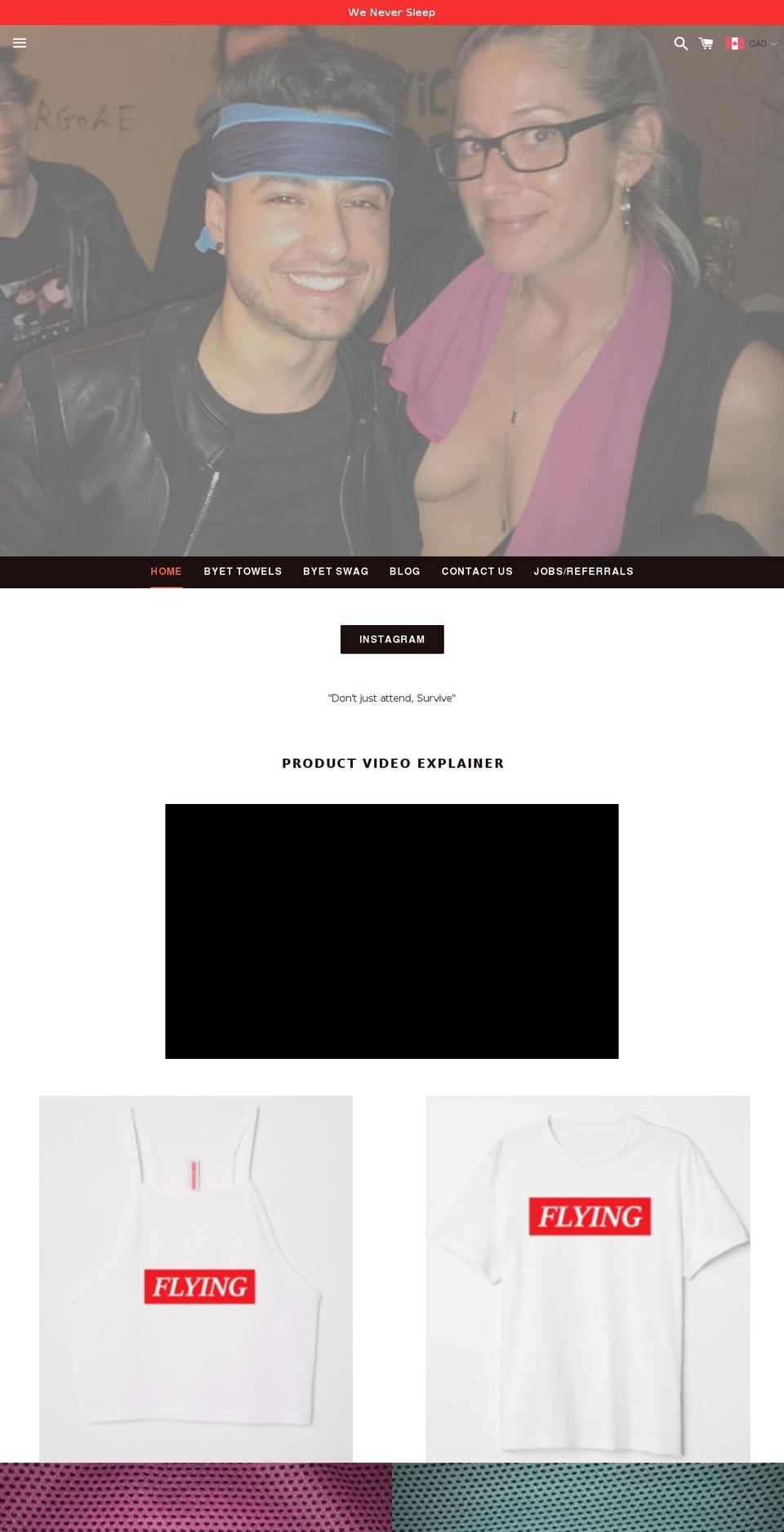 byetworldwide.com — Shopify storefront screenshot