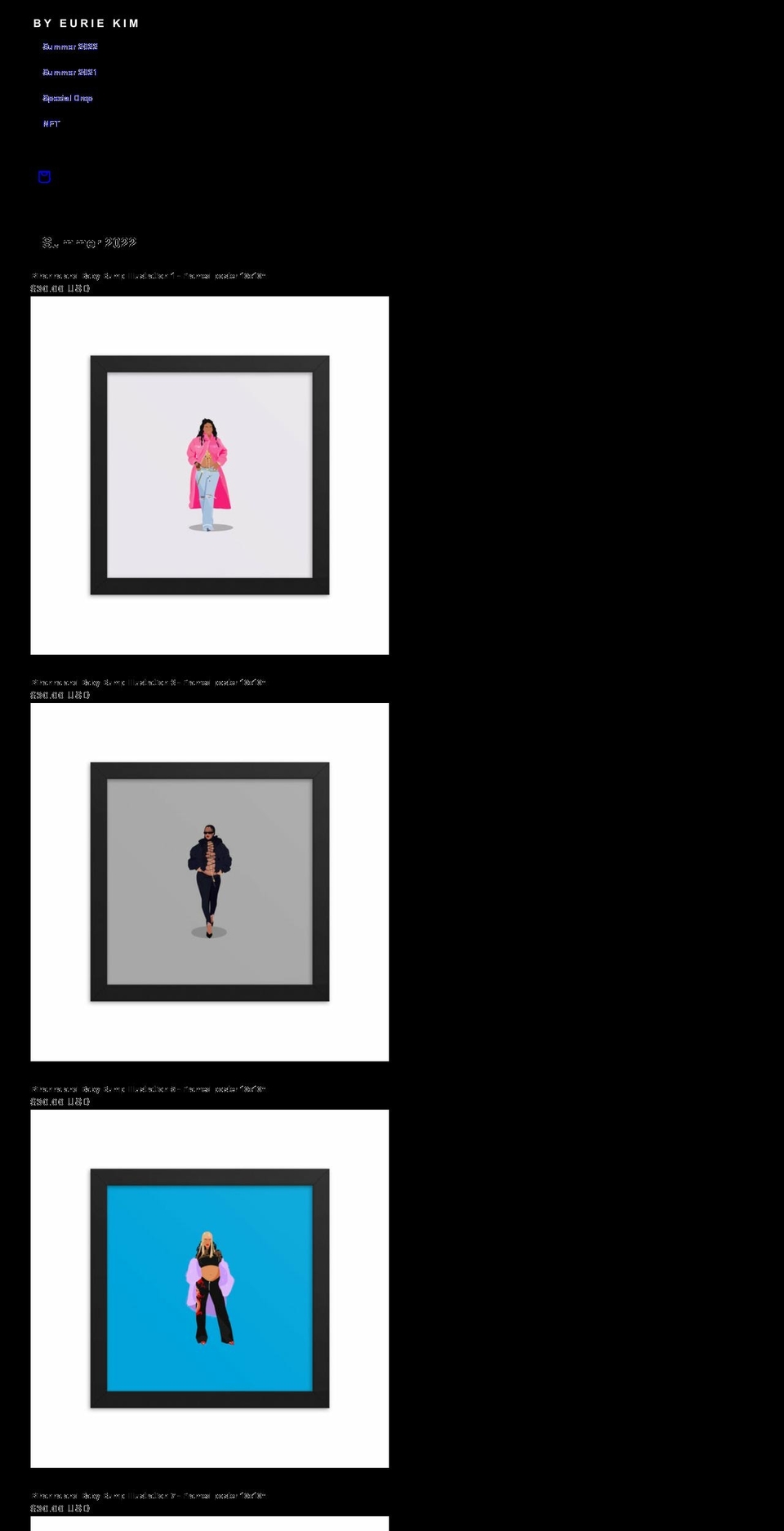 byeuriekim.com — Shopify storefront screenshot