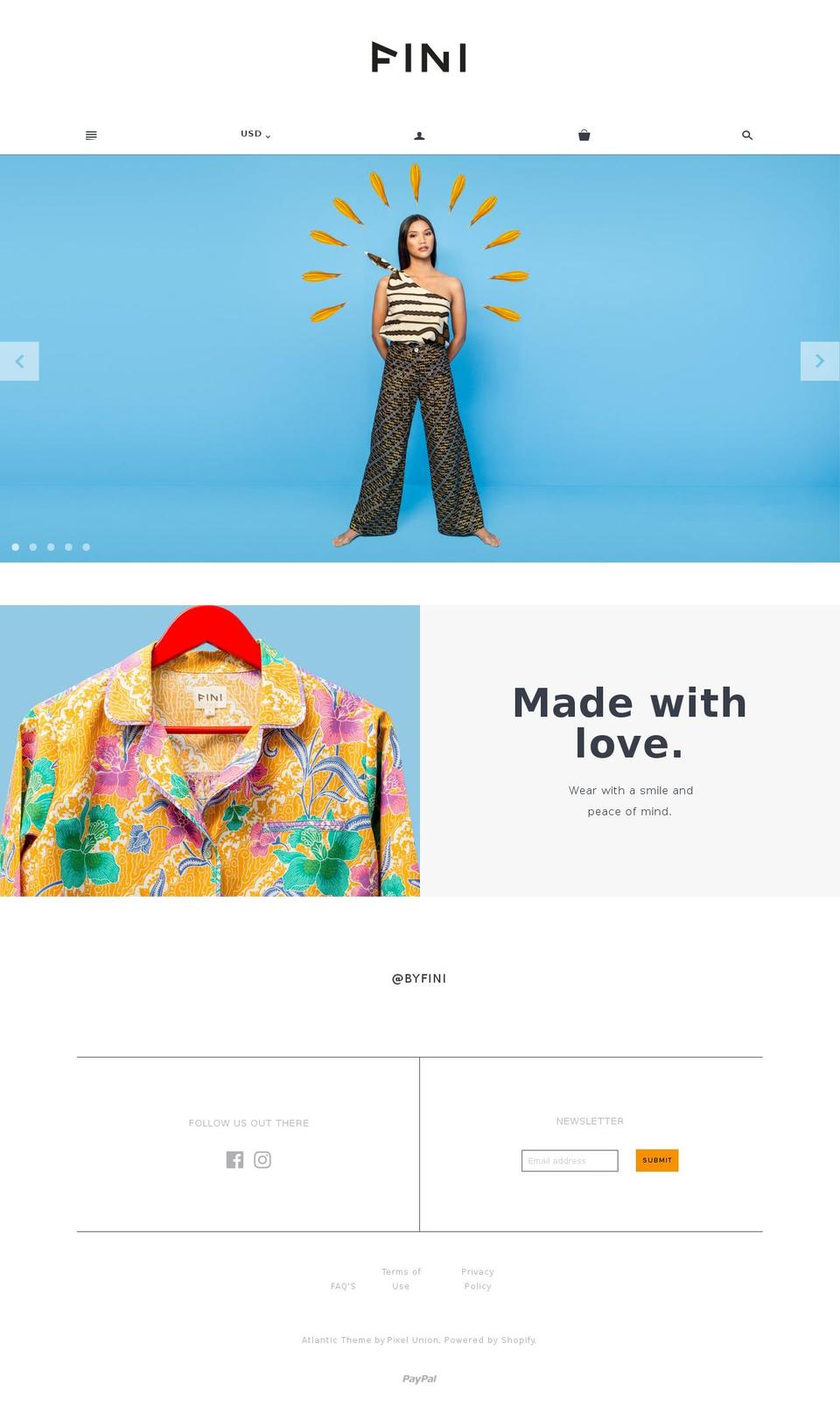 byfini.com shopify website screenshot