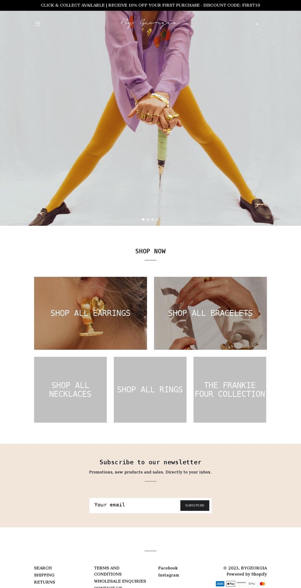 bygeorgia.com.au shopify website screenshot