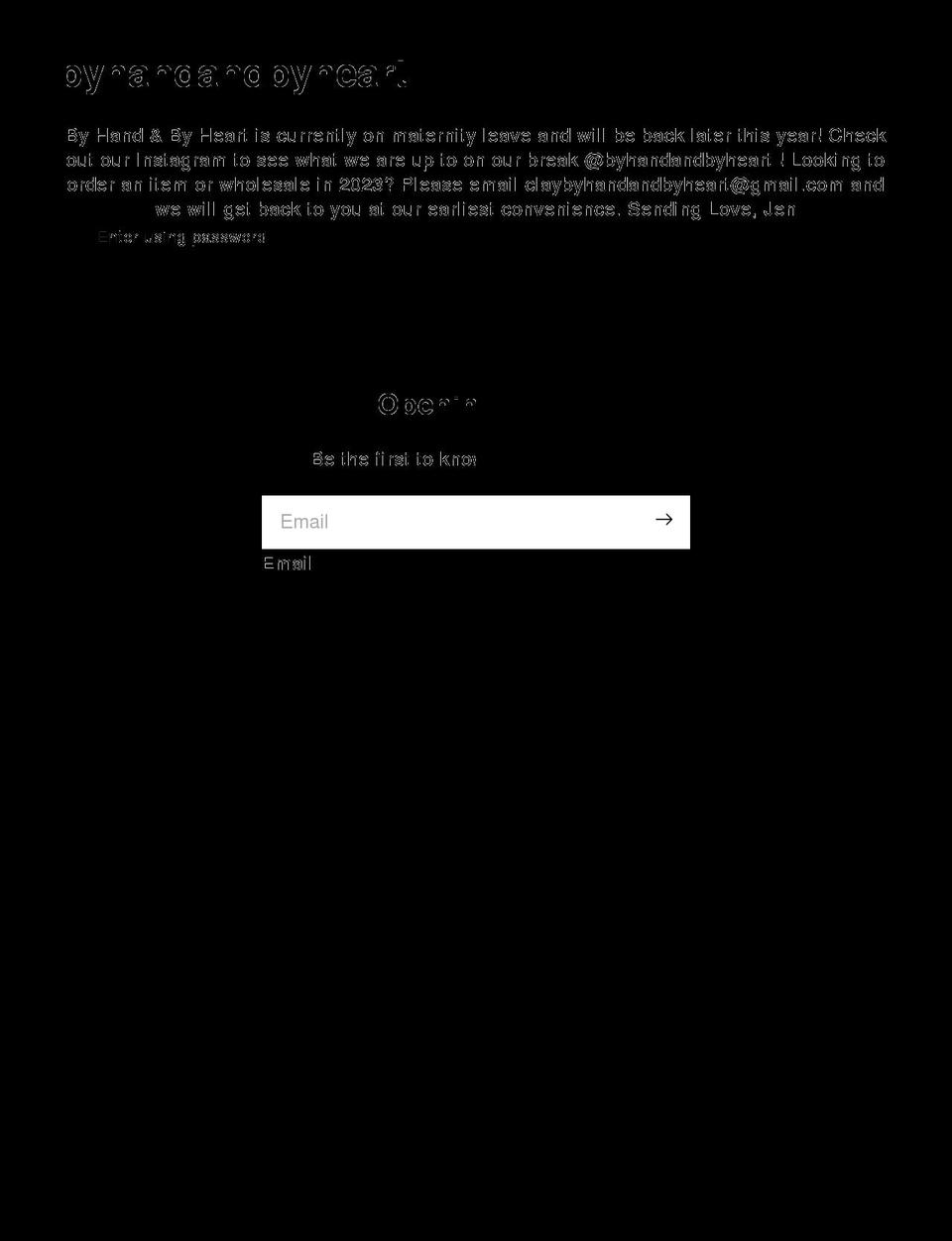 byhandandbyheart.com shopify website screenshot