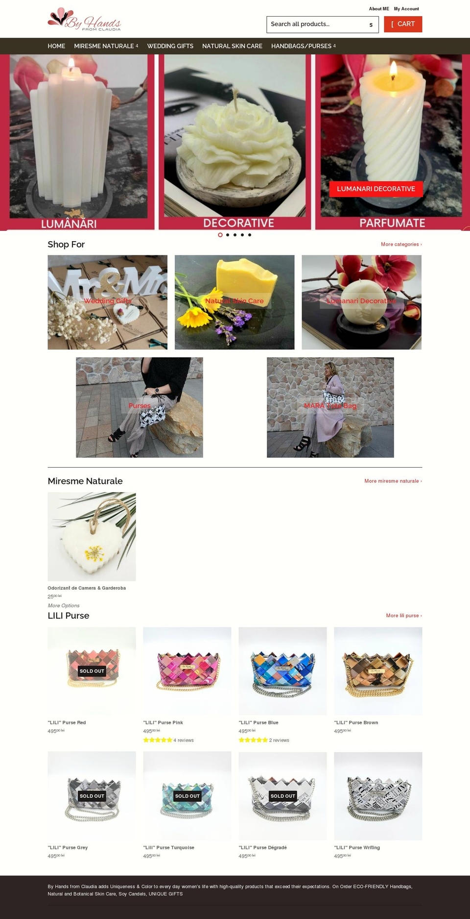 byhandsfromclaudia.com shopify website screenshot