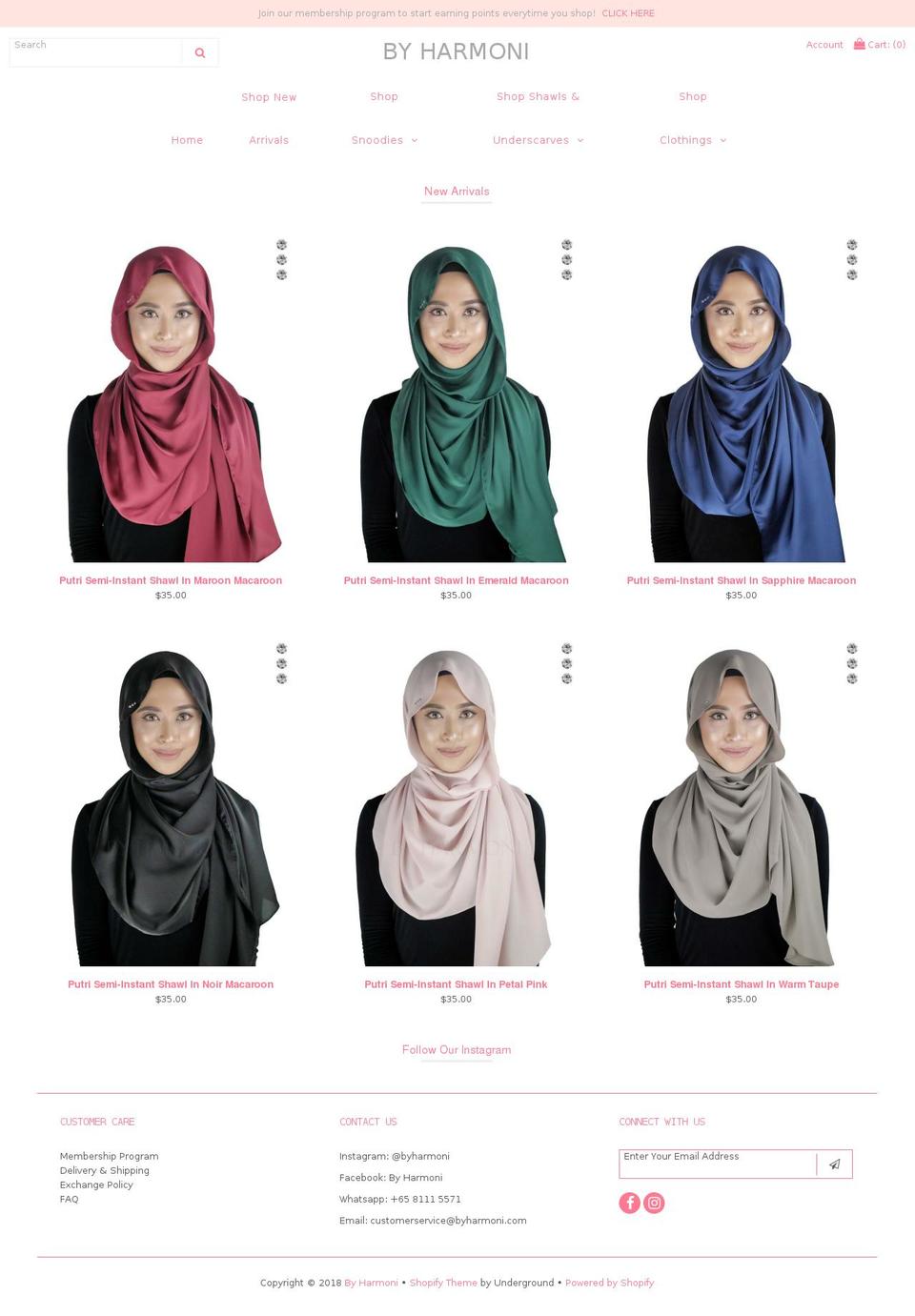 byharmoni.com — Shopify storefront screenshot