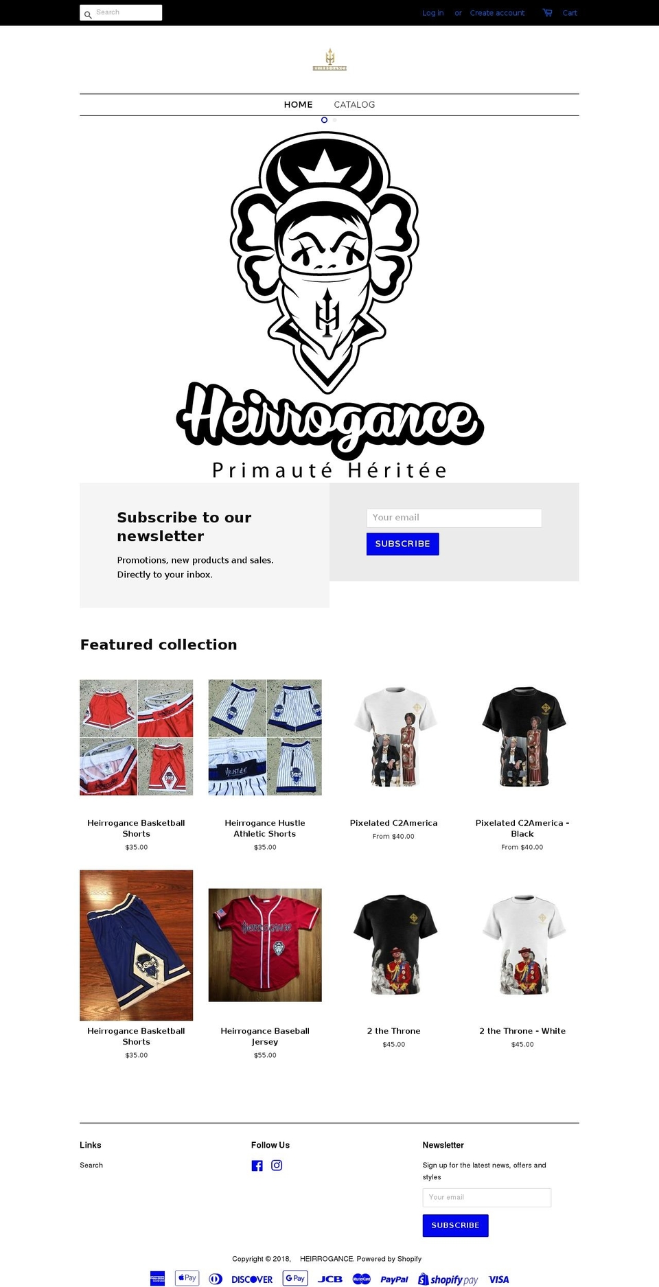byheirrogance.com shopify website screenshot