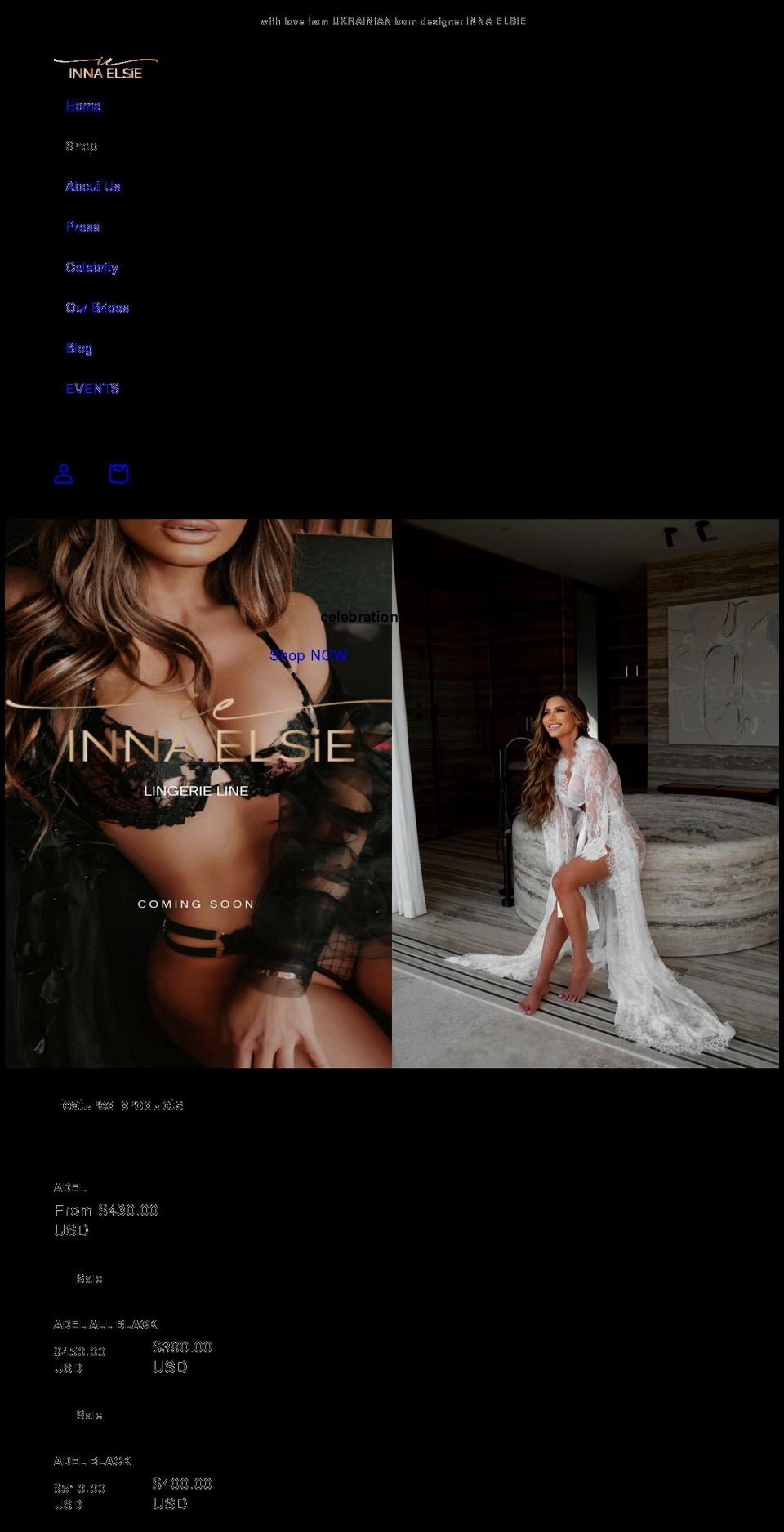 byinnaelsie.com shopify website screenshot