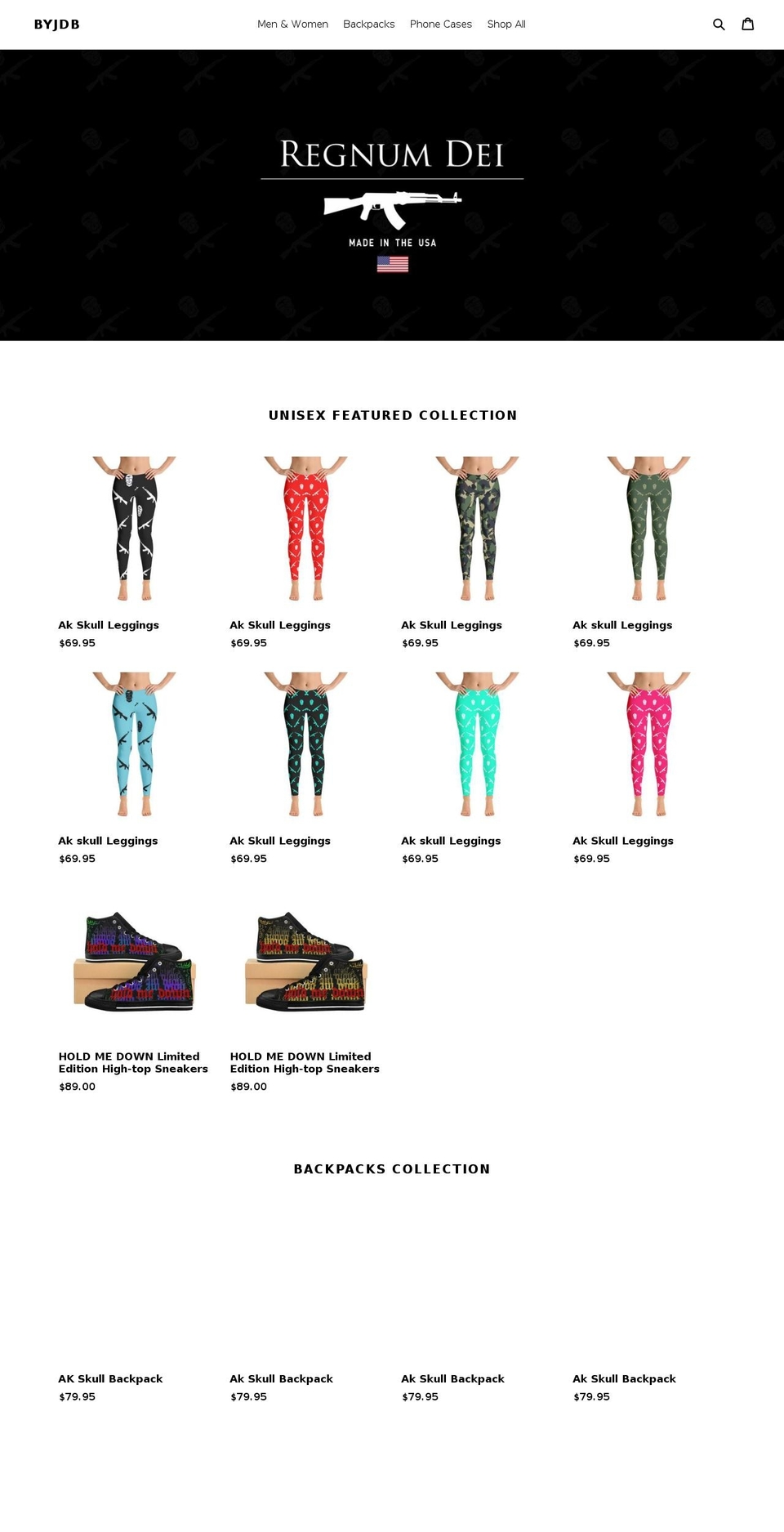 byjdb.com shopify website screenshot