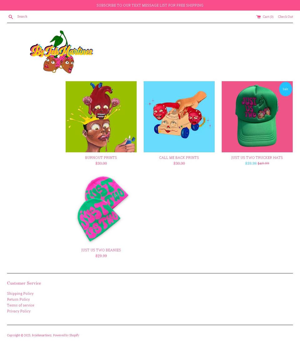 byjehmartinez.com — Shopify storefront screenshot