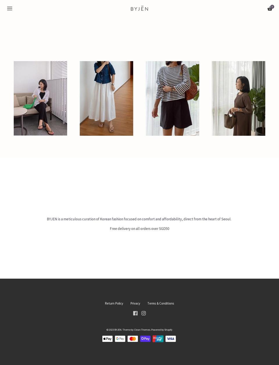 byjen.co shopify website screenshot