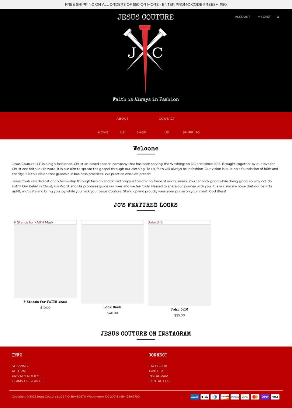 byjesuscouture.com — Shopify storefront screenshot