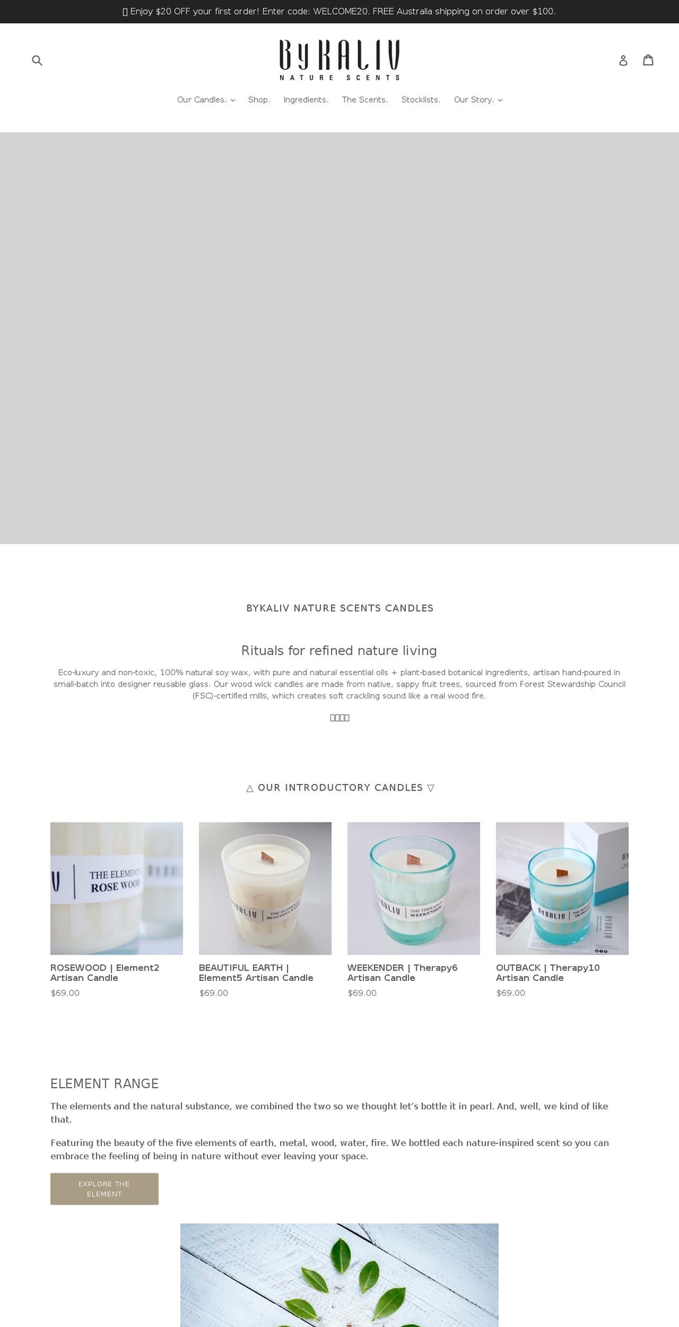 bykaliv.com — Shopify storefront screenshot