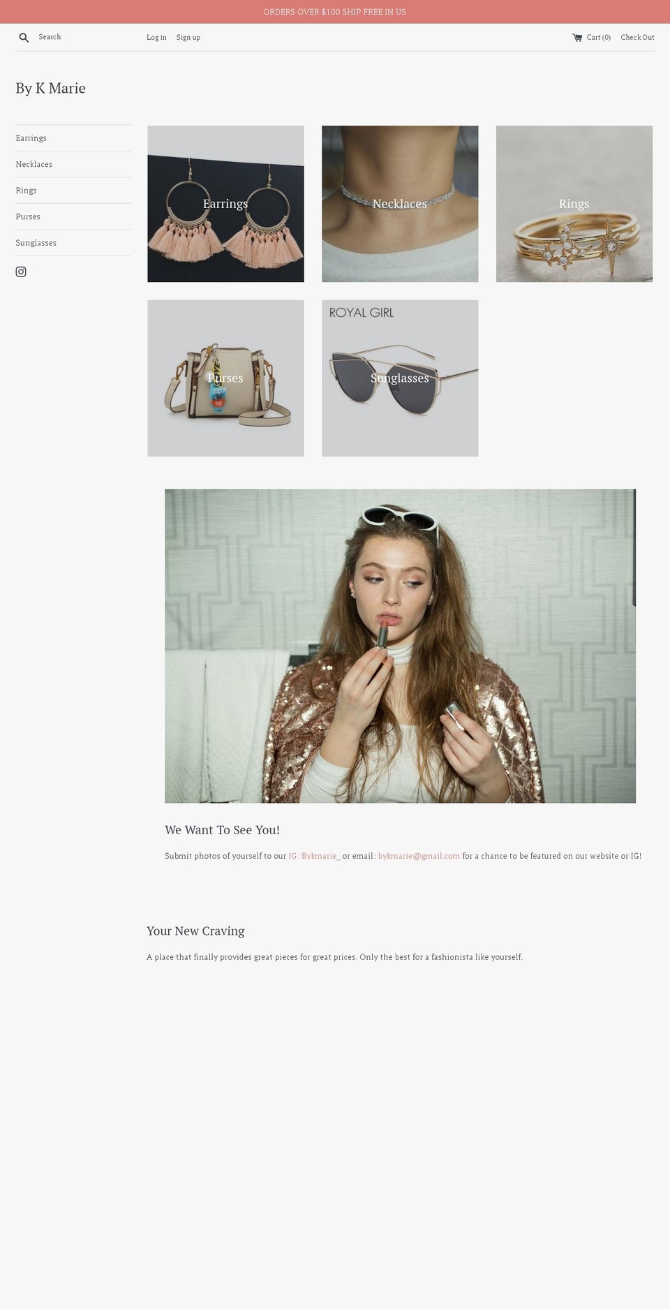 bykmarie.com — Shopify storefront screenshot