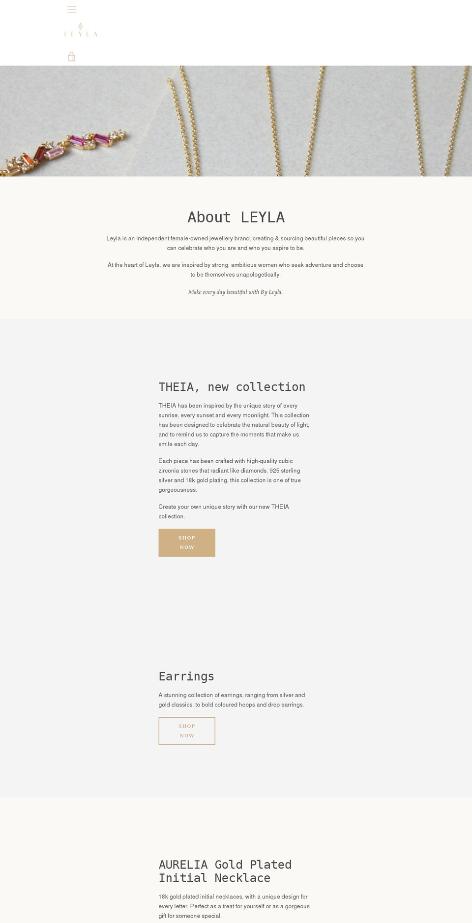 byleyla.com shopify website screenshot