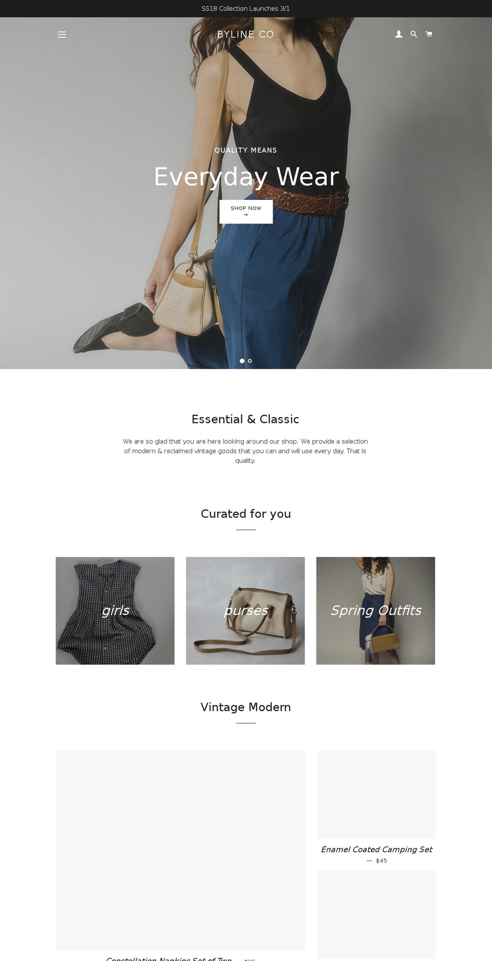 bylineco.com shopify website screenshot