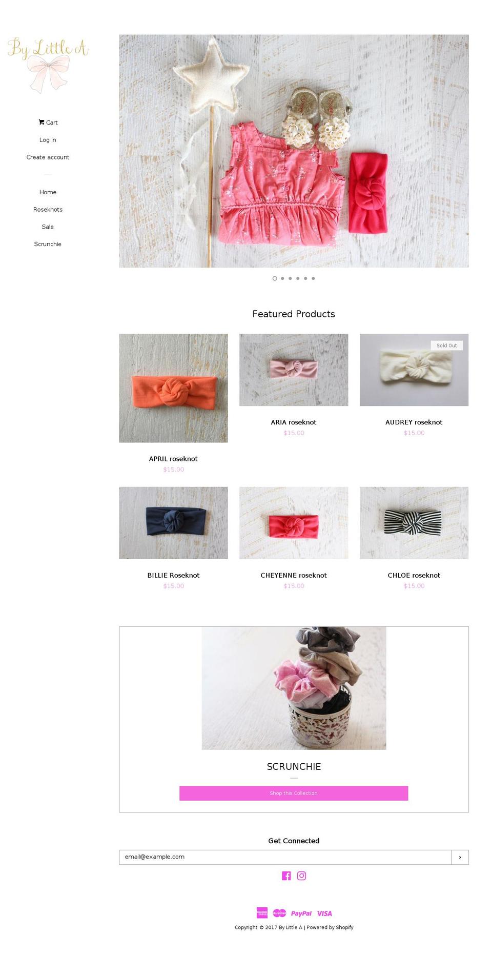 bylittlea.com shopify website screenshot