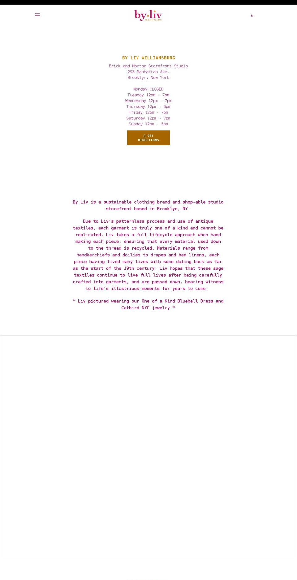 bylivhandmade.com shopify website screenshot