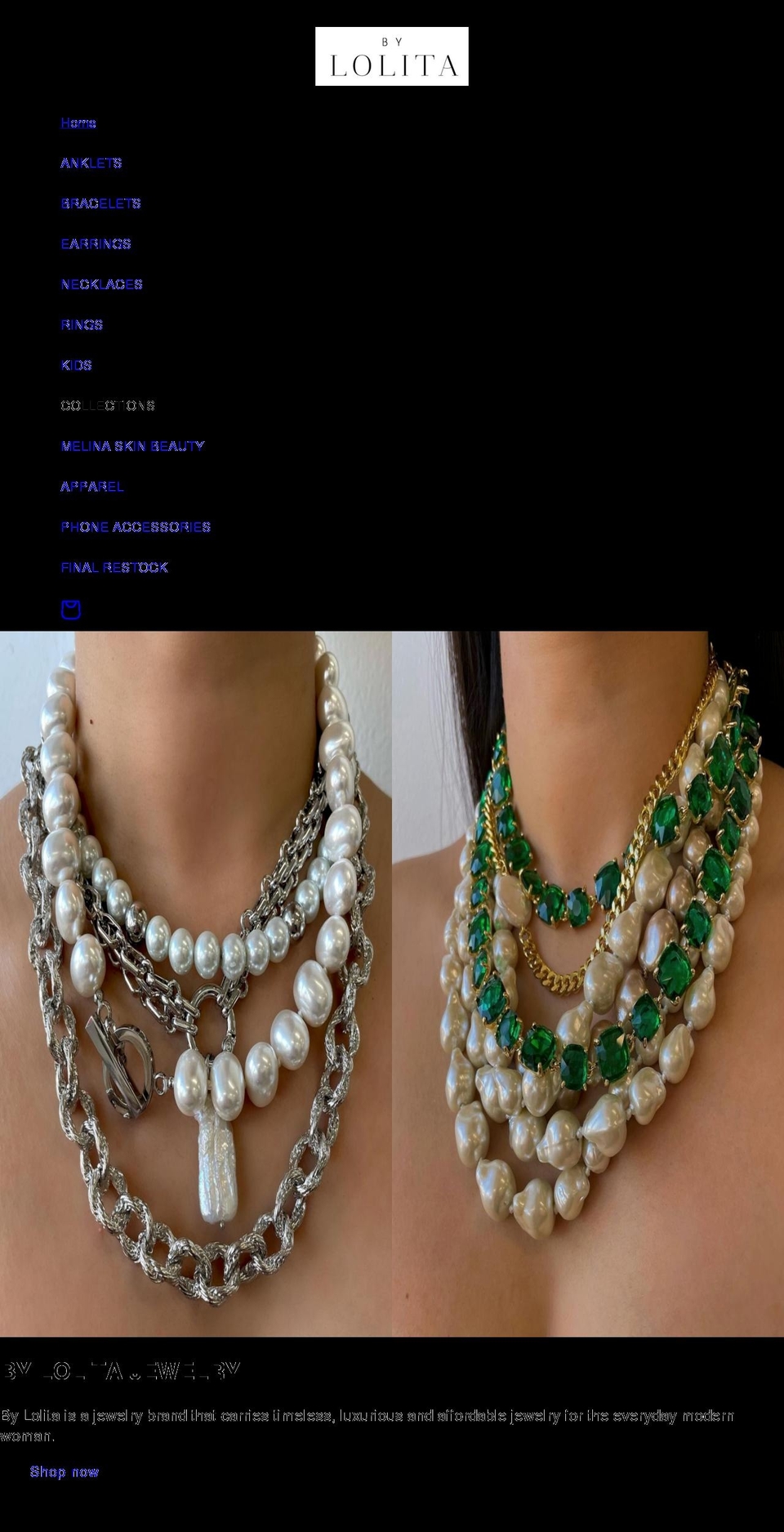 bylolita.com shopify website screenshot