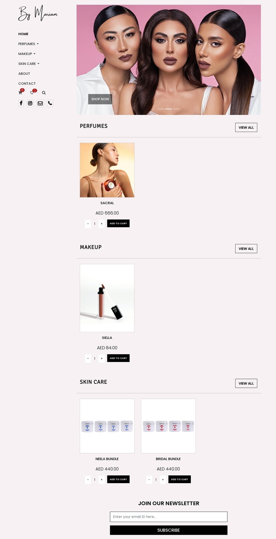 bymariam.com shopify website screenshot