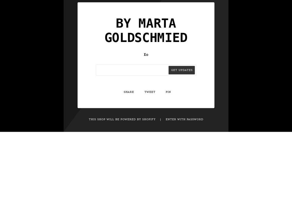 bymartagoldschmied.com shopify website screenshot