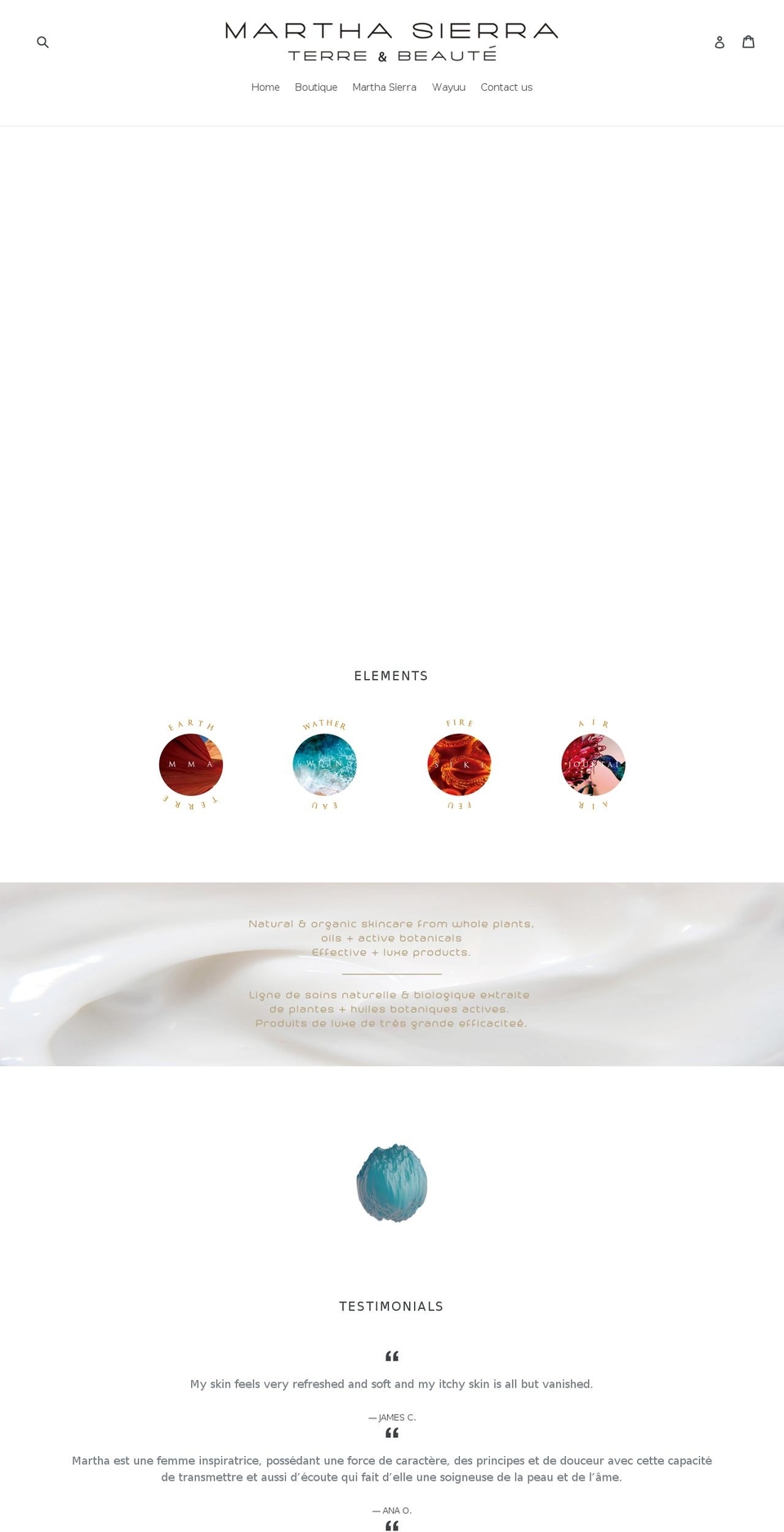 bymarthasierra.com shopify website screenshot