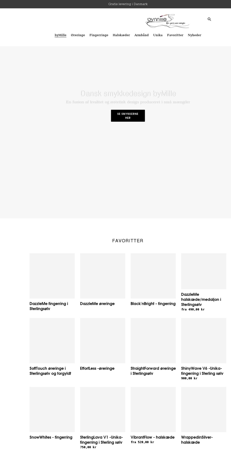 bymille.dk shopify website screenshot