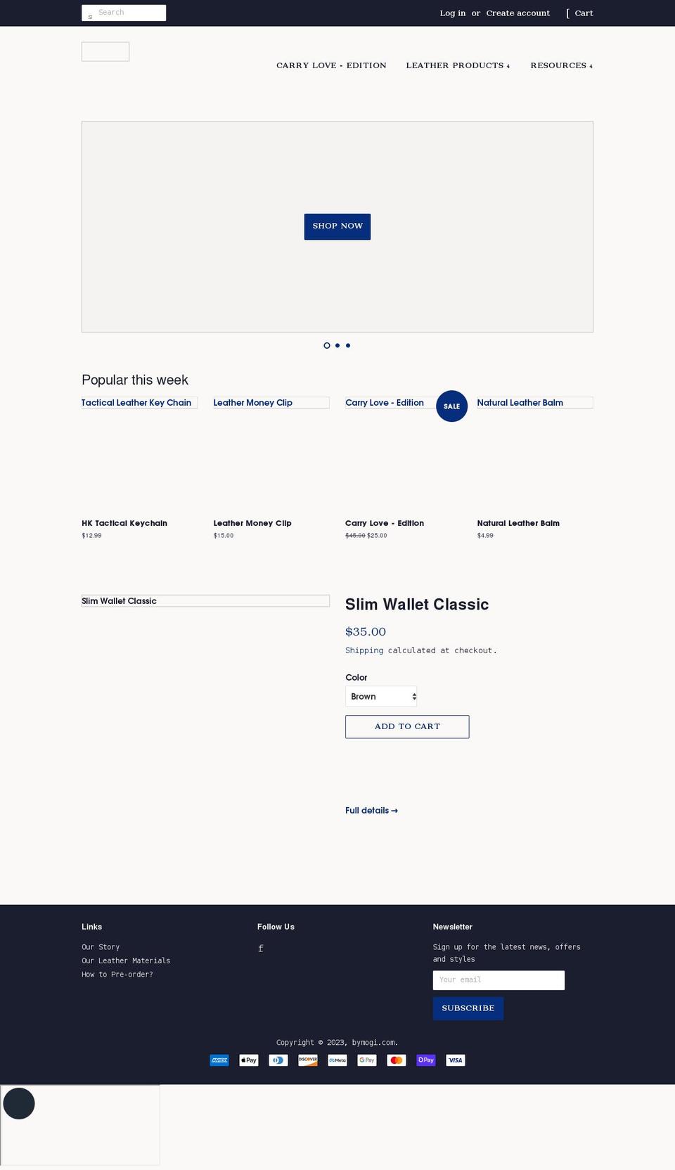 bymogi.com shopify website screenshot