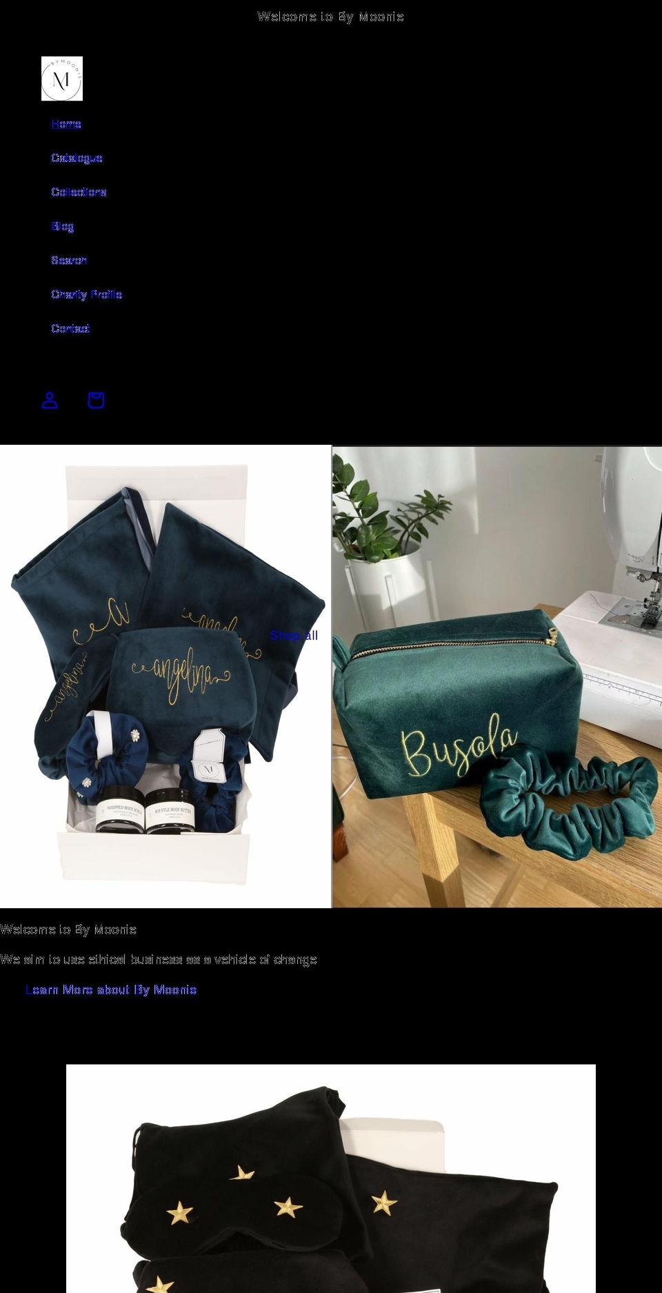 bymoonie.com shopify website screenshot