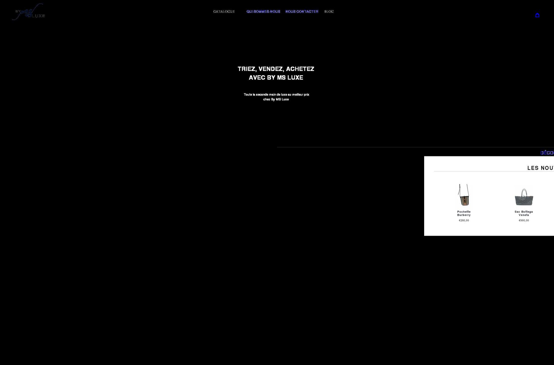 bymsluxe.com shopify website screenshot