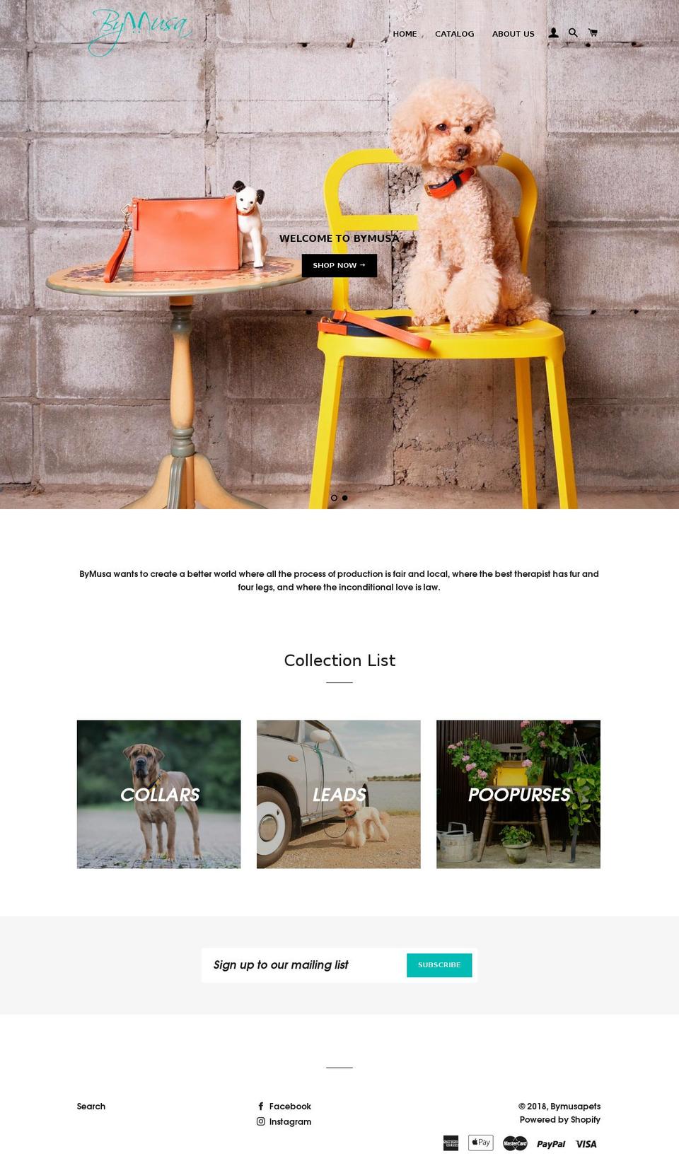 bymusapets.com — Shopify storefront screenshot