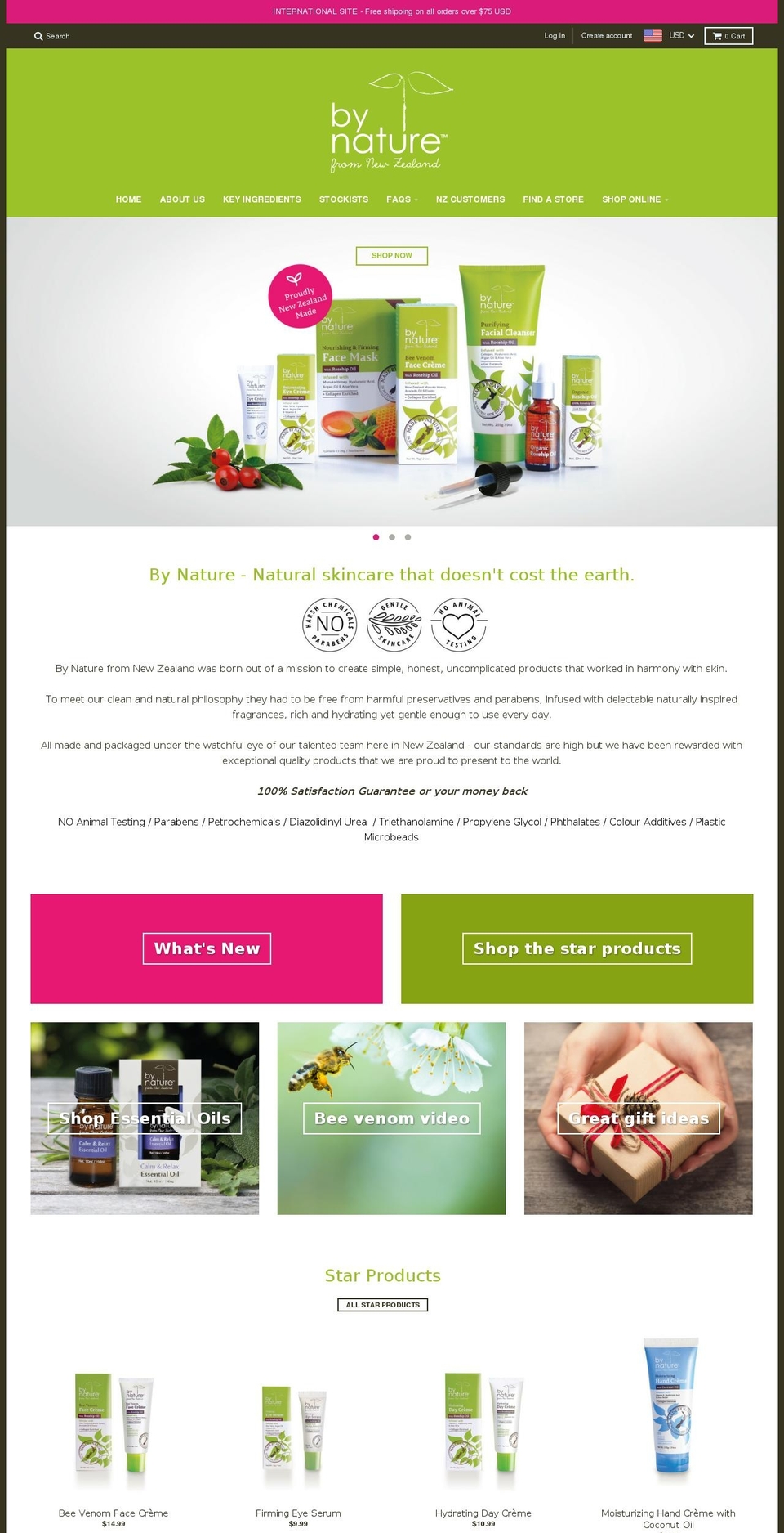 bynatureskincare.com shopify website screenshot