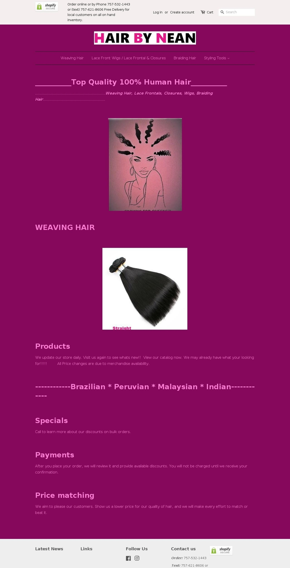 bynean.net shopify website screenshot