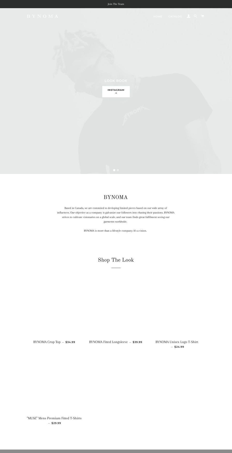 bynoma.com shopify website screenshot